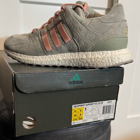 adidas Equipment Support 93/16 CN Gray and Pink Athletic Shoes 9.5M • Worn once